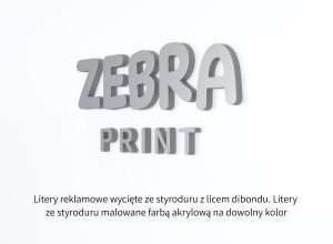Litery reklamowe ze styroduru z licem dibondu