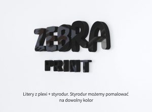 Litery z plexi i styroduru