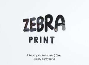 Litery z plexi kolorowej