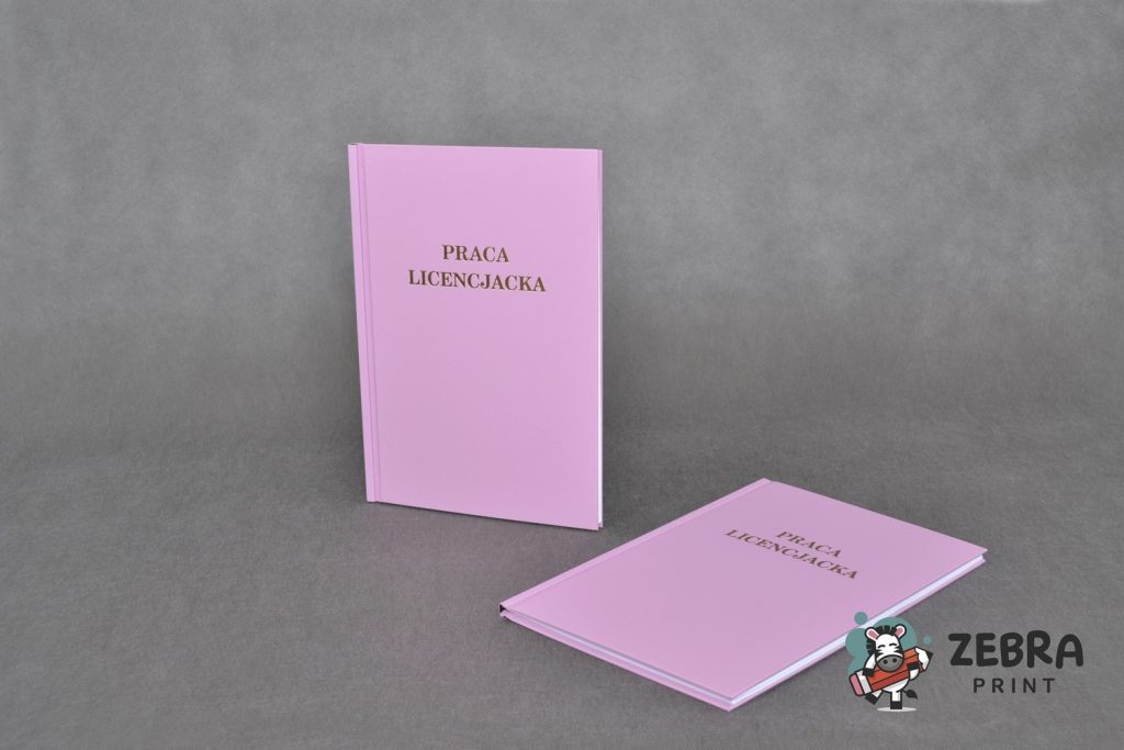 Różowa oprawa z dowolnym napisem